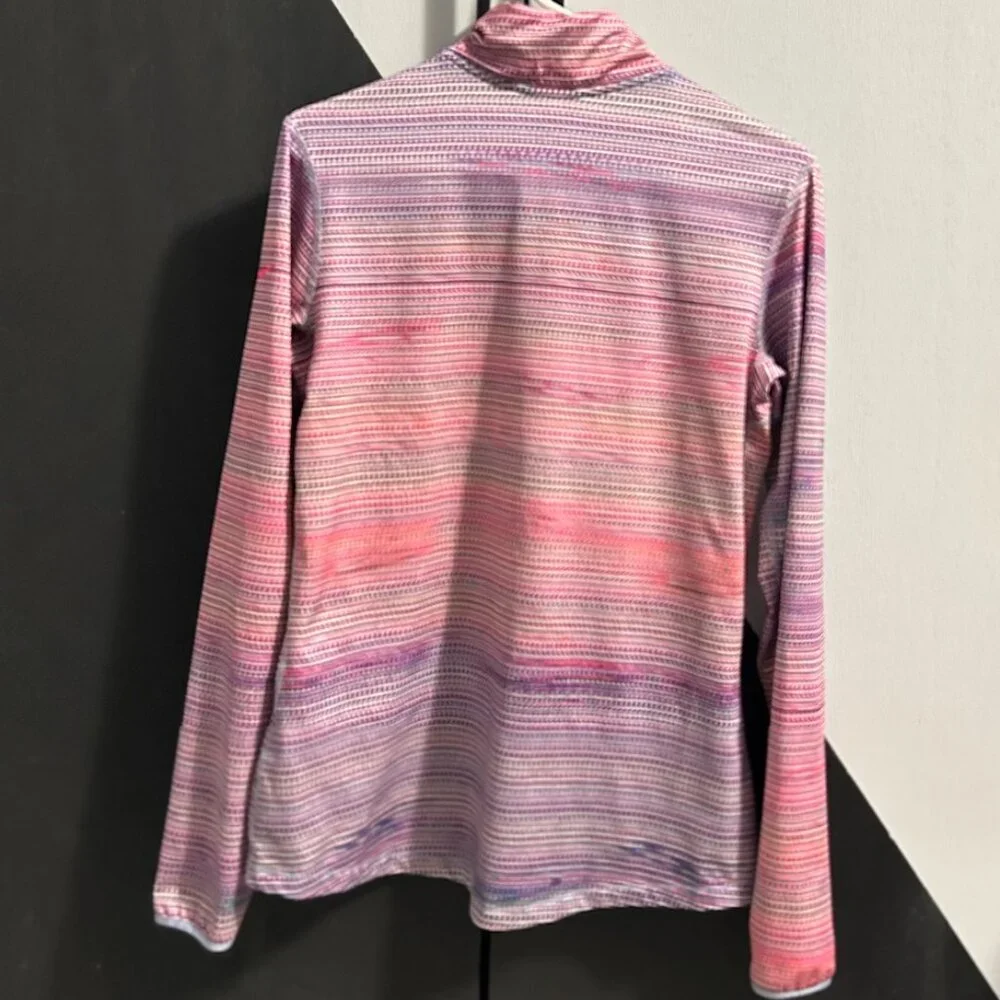 Nike‎ Women's DRI-FIT Pink/Purple Striped 1/2 Zip Pullover Size XL